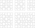 White puzzles, separate pieces Royalty Free Stock Photo