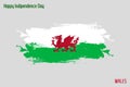 Wales National Flag Grunge Brush Stroke Vecctor Design Flag of Wales Royalty Free Stock Photo