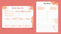 Flat design budget planner template, financial planner, planning notes