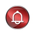 3D Bell or Notification Button Icon Vecktor