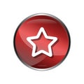 3D Star Button Icon Vecktor Royalty Free Stock Photo