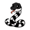 Cute banded krait snake cartoon