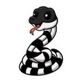 Cute banded krait snake cartoon