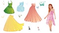 Prom Night Paper Doll. Vector Illustration