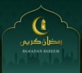 ramadan kareem card design for background with islamic ornament and icon. Royalty Free Stock Photo