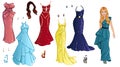 Beauty Pageant Paper Doll. Vector Illustration Royalty Free Stock Photo