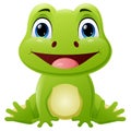 Cute baby frog cartoon sitting Royalty Free Stock Photo