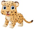 Cute baby cheetah cartoon posing Royalty Free Stock Photo