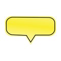 yellow Stick Speech Bubbles Isolated Royalty Free Stock Photo