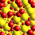 background image of 3d balls yellow and red