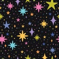 Seamless Star Pattern, Star Backgrorund, Seamless Repeat Star Wallpaper Vector Illustration Background Royalty Free Stock Photo