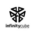 Infinity cube logo vector Royalty Free Stock Photo