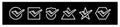.black check mark icon set isolated on white background. icons for design on black background Royalty Free Stock Photo
