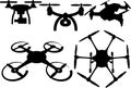 Drone silhouette Set