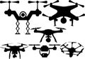 Drone silhouette Set