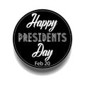 Happy Presidents Day Sign and Vector Badge Royalty Free Stock Photo