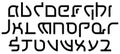 Stylized hebrew alphabet.Vector decorative font. Royalty Free Stock Photo