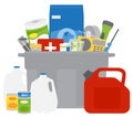 A set of emergency supplies Royalty Free Stock Photo