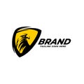 Eagle and Shield Logo { Animal Logo } Royalty Free Stock Photo