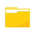 Folder icon can be used for your website design. Yellow file folder icon isolated on white Royalty Free Stock Photo