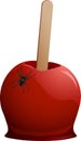 A Halloween candy apple with spider detail Royalty Free Stock Photo