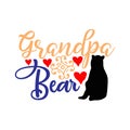 grandpa bear typography t-shirts design, tee print, t-shirt design