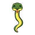 Cute easten racer snake cartoon