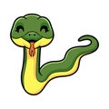 Cute easten racer snake cartoon