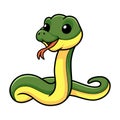 Cute easten racer snake cartoon