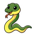 Cute easten racer snake cartoon