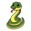 Cute easten racer snake cartoon