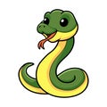 Cute easten racer snake cartoon