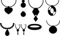 jewellery silhouette, jewellery silhouette Set,