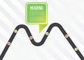 Roadmap Infographic design template with place for your text. Vector illustration and colorful visual