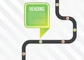 Roadmap Infographic design template with place for your text. Vector illustration and colorful visual