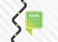 Roadmap Infographic design template with place for your text. Vector illustration and colorful visual