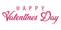 Lettering Happy Valentines Day banner, poster Hand drew text lettering for Valentine\'s Day w Vector