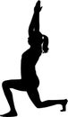 woman doing exercise silhouette illustration