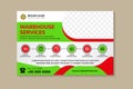 warehouse services specialist banner design template