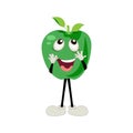Apple Cartoon character Illustration of a Happy Apple Character Royalty Free Stock Photo