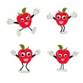 Apple Cartoon character Illustration of a Happy Apple Character Royalty Free Stock Photo
