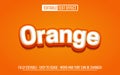 Orange text effect 3d style template Royalty Free Stock Photo