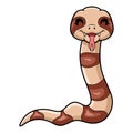 Cute happy copperhead snake cartoon Royalty Free Stock Photo