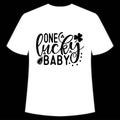 One lucky baby shirt print template, typography design, t-shirt design