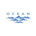 ocean wave logo design Royalty Free Stock Photo