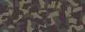 Camouflage seamless pattern. Classic military clothing style wallpaper, woodland camo repeat print. Vector background Royalty Free Stock Photo
