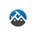 Home Repair Logo, House Repair logo, Real Estate Repair Logo, Construction Logo Royalty Free Stock Photo