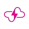 Heart Thunderbolt Logo, Love Lightning Logo, Heart with Lightning icon, Dating Logo
