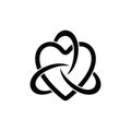 Celtic Love Logo, Celtic Heart Knot Symbol Vector