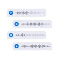 Voice Messages Ui. Voice Mail Message Interface for Apps